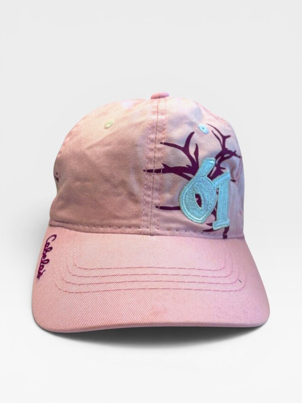 Cabela’s Pink Embroidered Baseball Cap One Size Outdoor Casual Hat